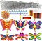 30 Sets Summer Butterfly Suncatchers Crafts Kit Dragonfly Suncatcher DIY Window Paint Art Suncatcher Kits